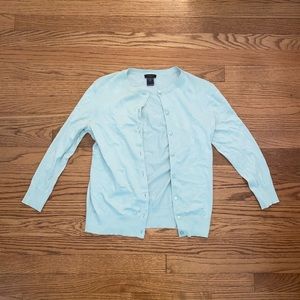 Ann Taylor Factory Teal Button Up Cardigan, Size XS